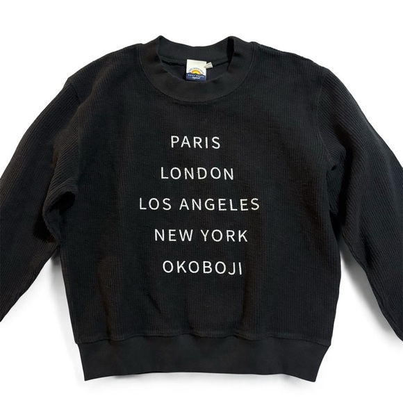 Boat House Apparel WORLD TRAVELER RIBBED PULLOVER Black Small - Picture 3 of 9